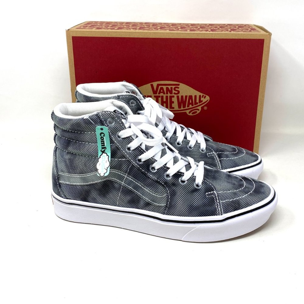 💖MEGA SALE💖VANS Comfycush SK8-HI In Bloom Grey Women’s Canvas VN0A3WMBB1T - Picture 8 of 10